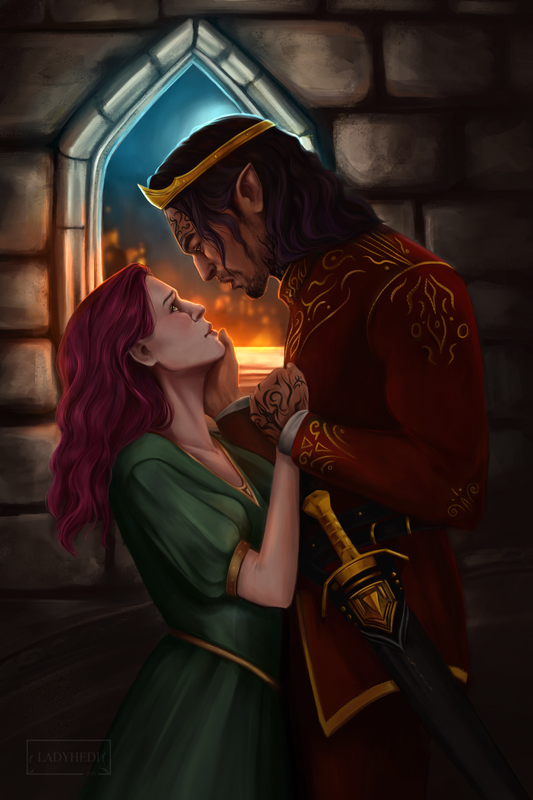 Bound to the Fae - Talia & Sylas SFW Art